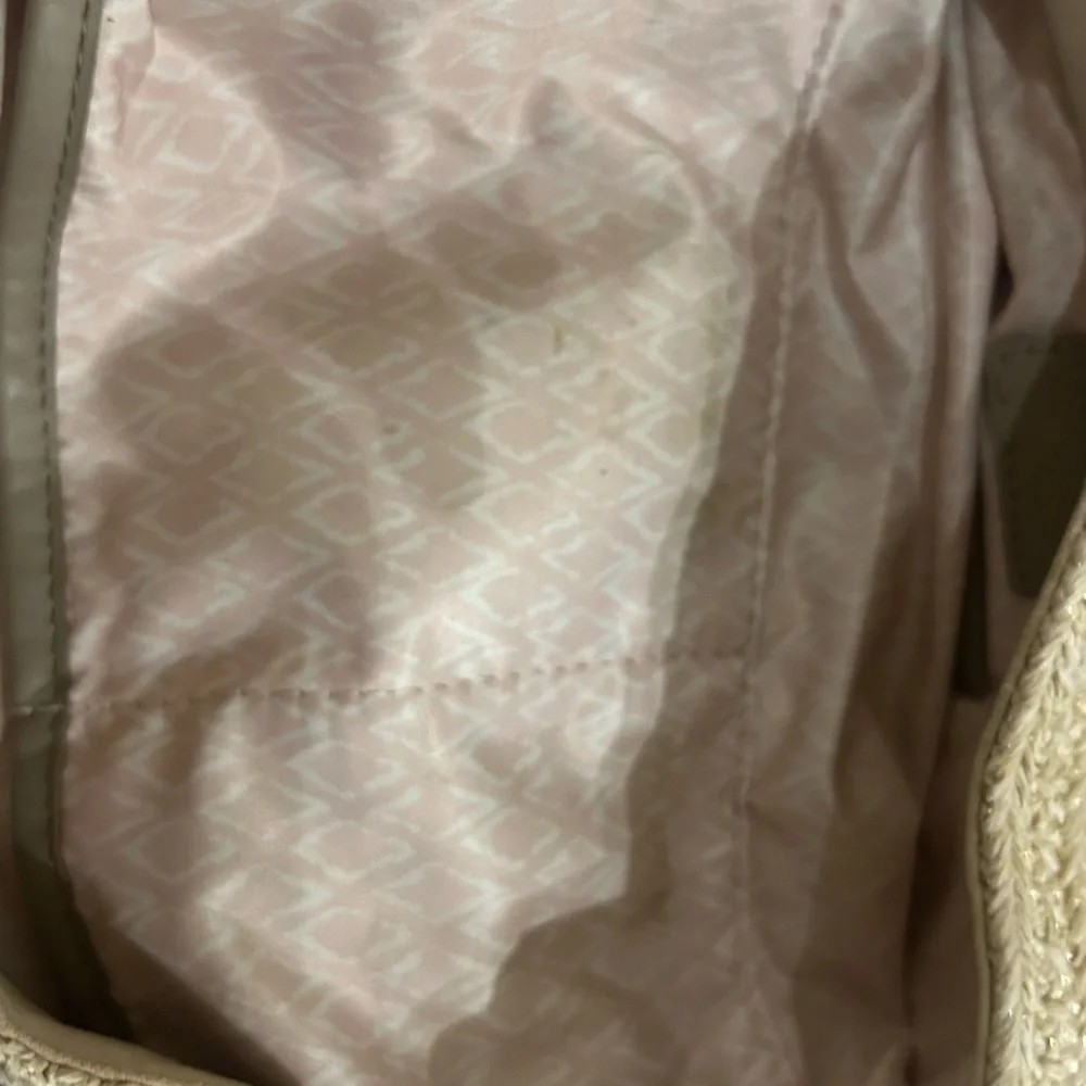 Stella And Dot Ellie Hobo Bag Retired Metallic/Straw Crossbody 2 Way Strap - Picture 7 of 12